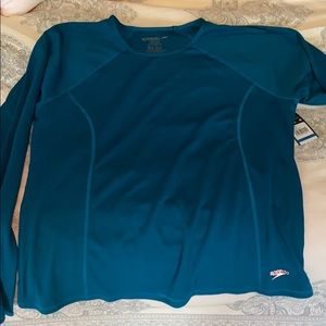 Teal speedo swim shirt